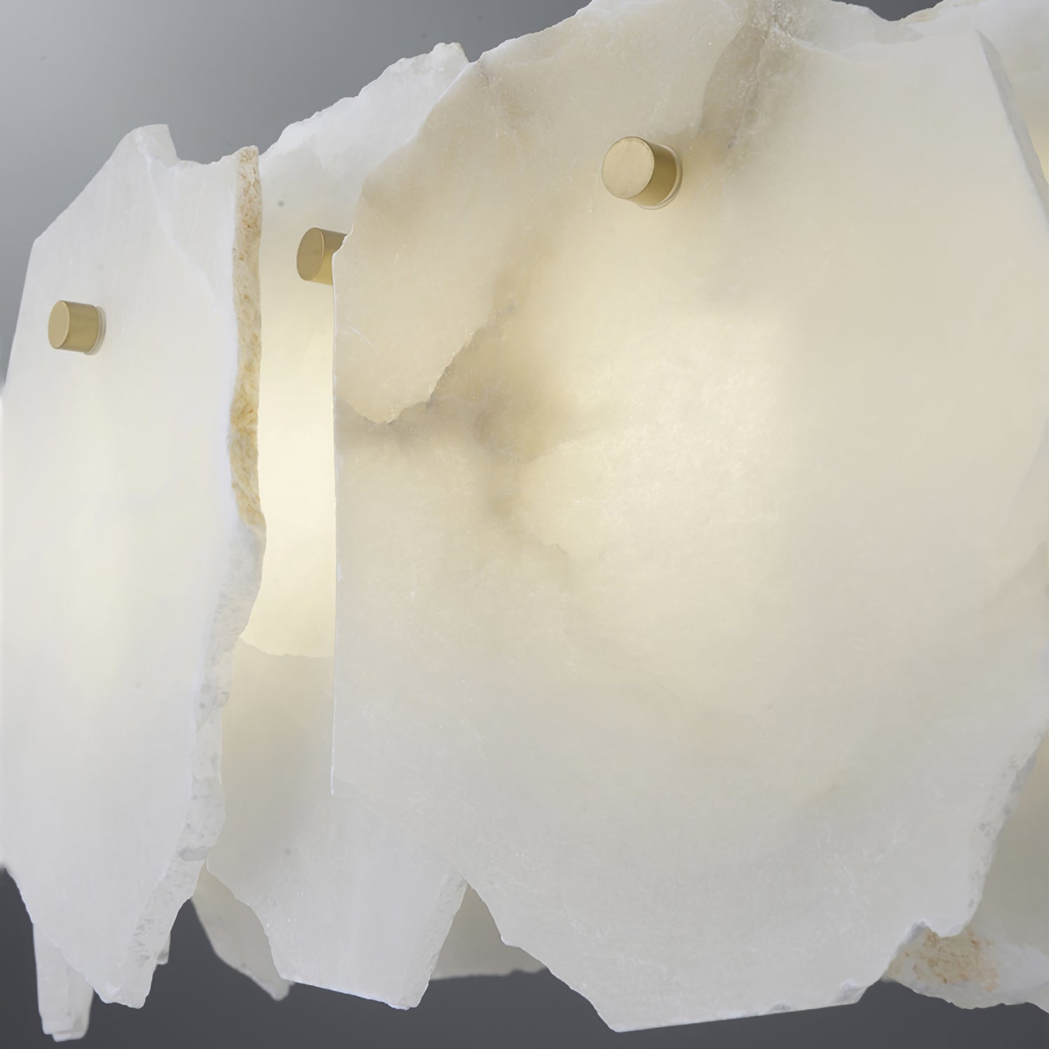 Burton Chandelier Alabaster Layered Halo - Neutral Decor