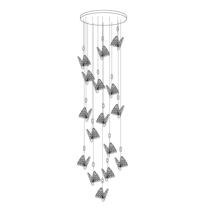 Elaaneria Modern Butterfly Pendant Light
