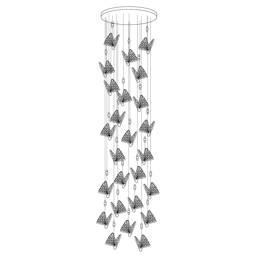 Elaaneria Modern Butterfly Pendant Light