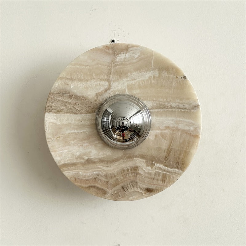 Alba Modern Minimalist Chrome Marble Wall Lamp