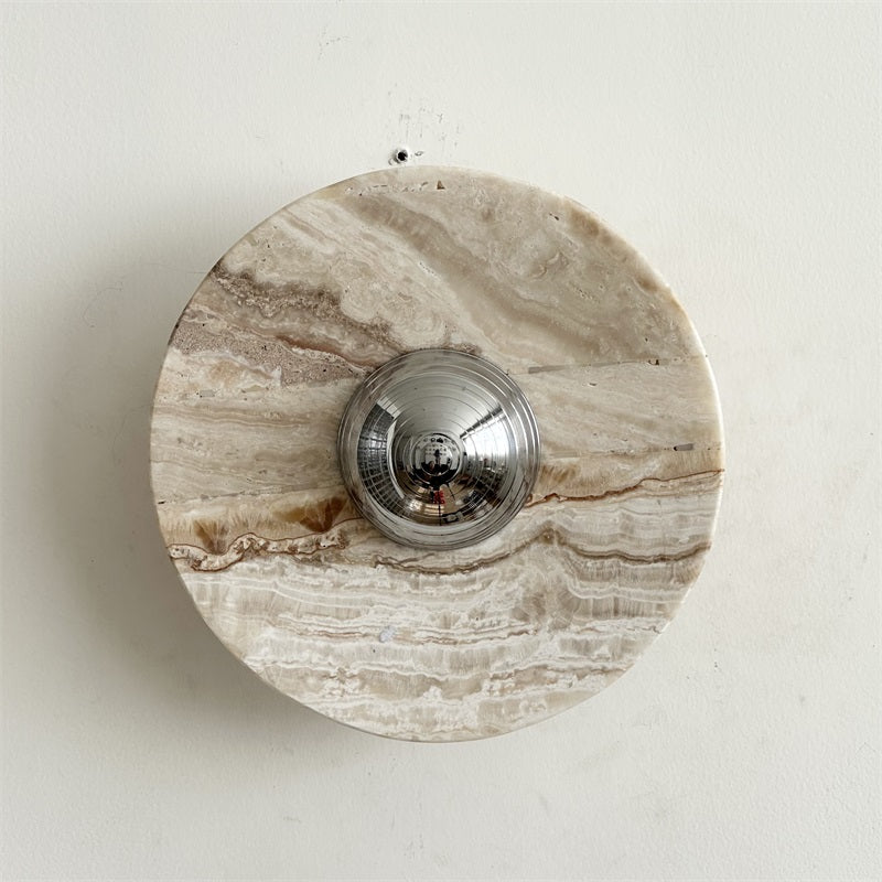 Alba Modern Minimalist Chrome Marble Wall Lamp