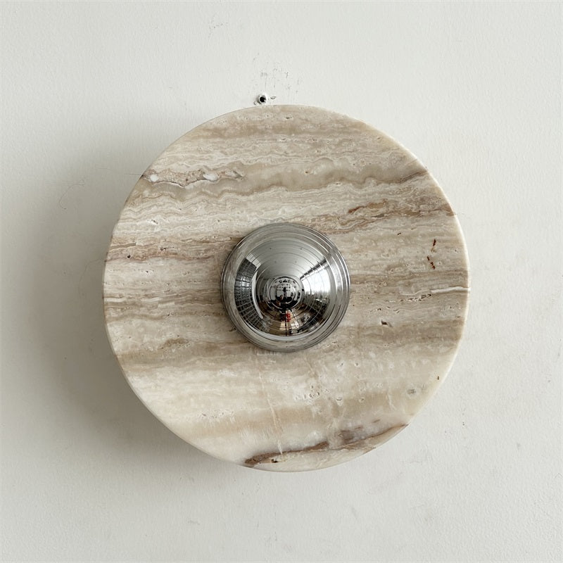 Alba Modern Minimalist Chrome Marble Wall Lamp