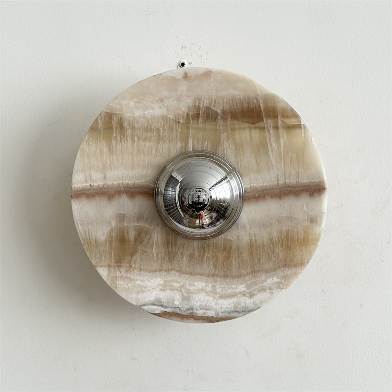 Alba Modern Minimalist Chrome Marble Wall Lamp