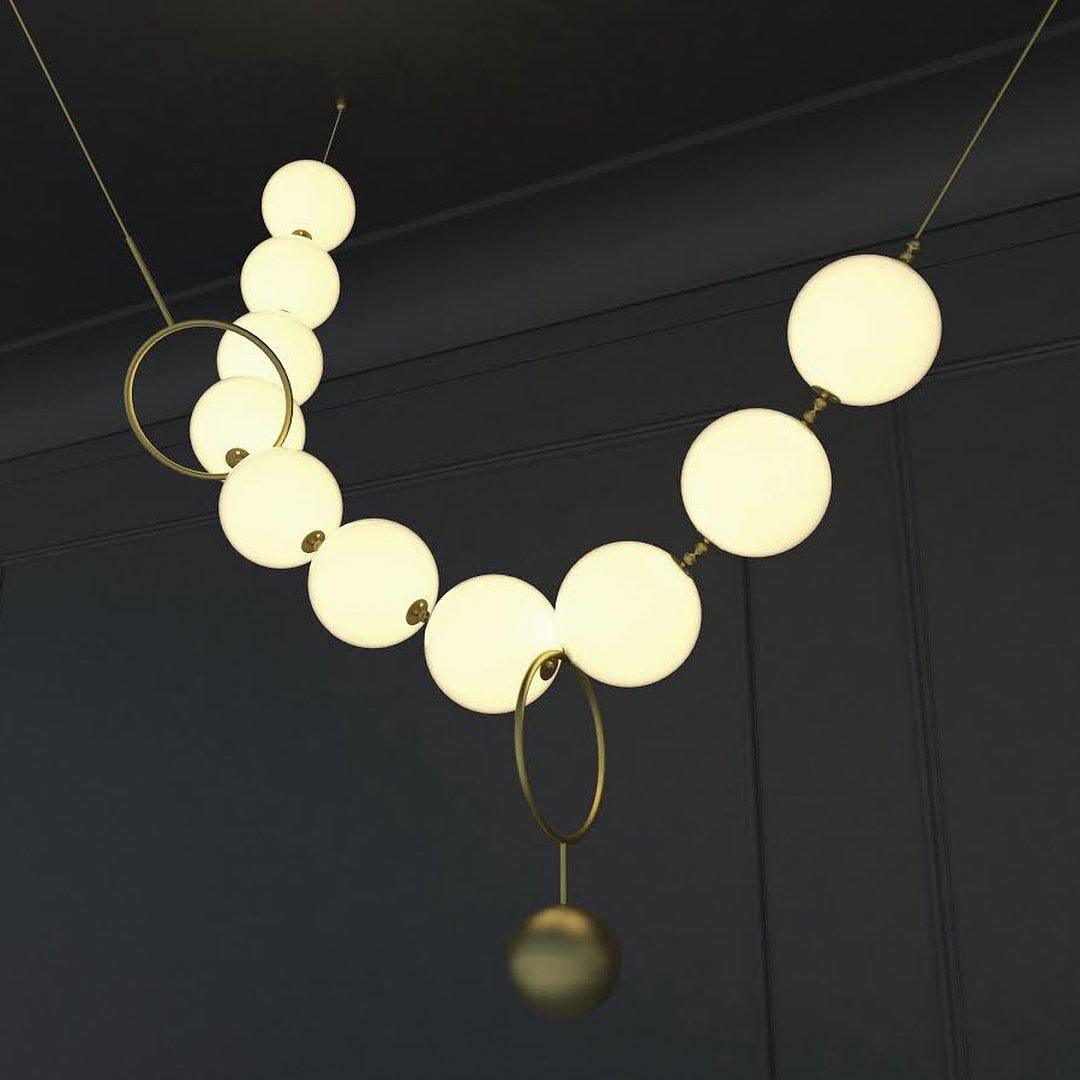 Eirinielle Pendant Lamp Necklace Glass