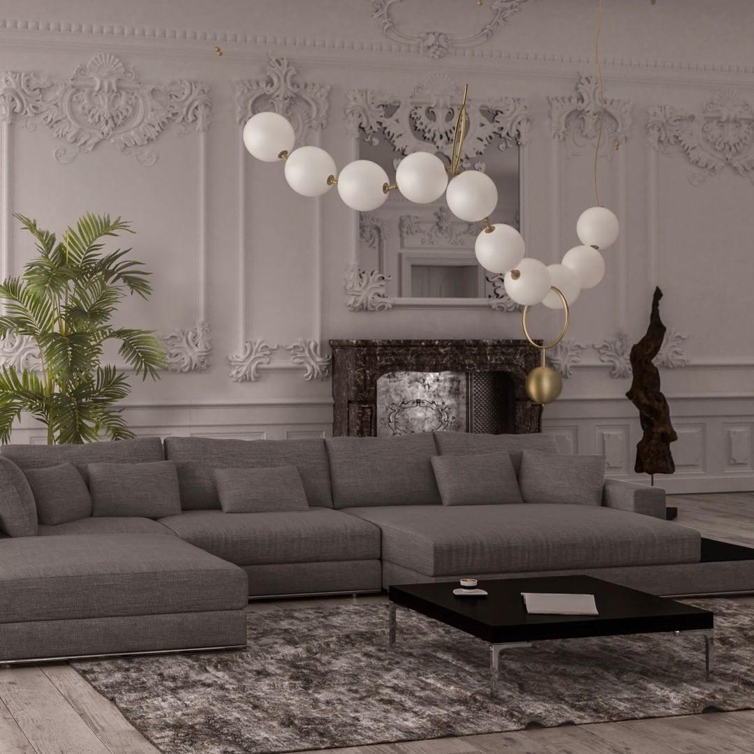 Lustra Pendant Lamp Necklace Glass - Neutral Decor