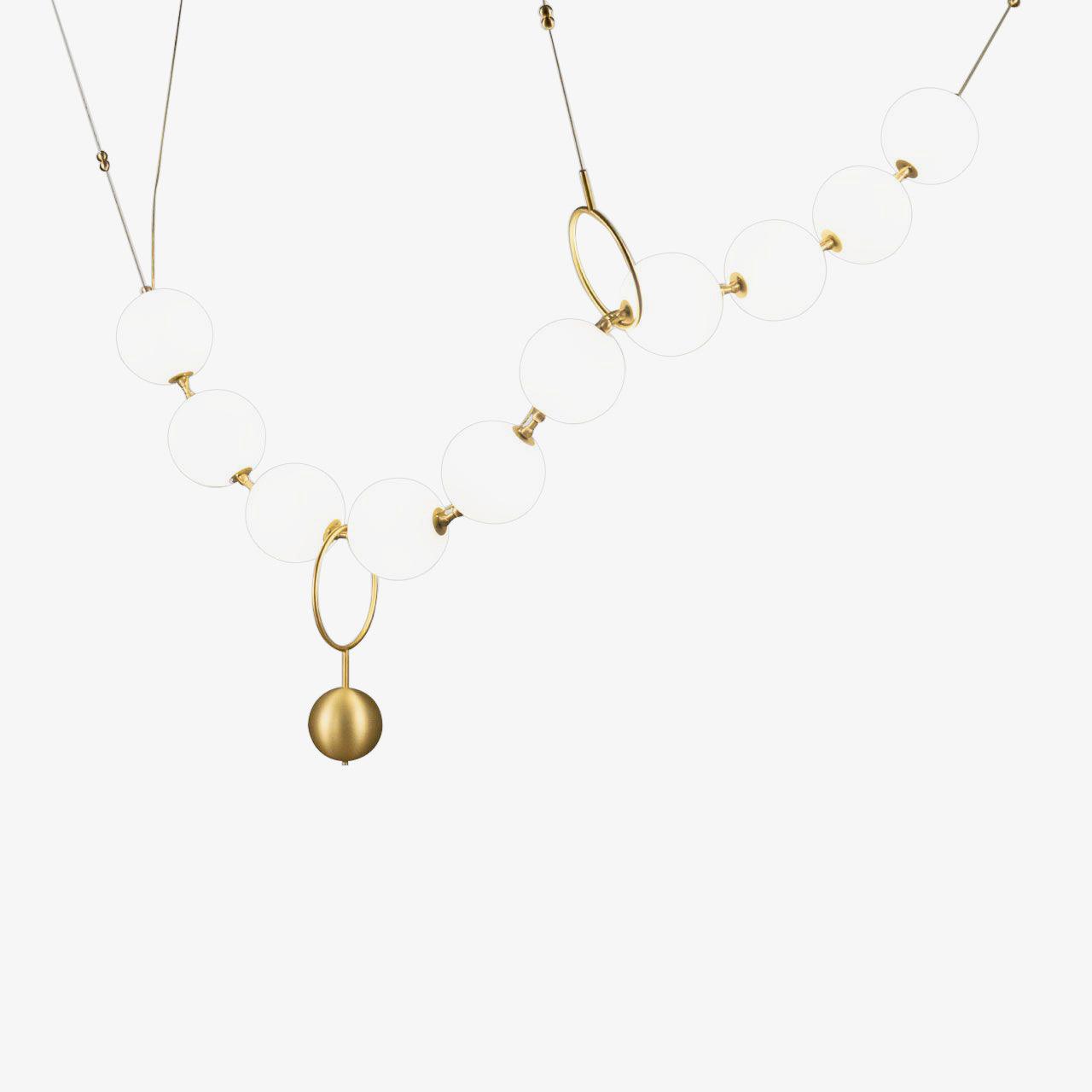 Lustra Pendant Lamp Necklace Glass - Neutral Decor
