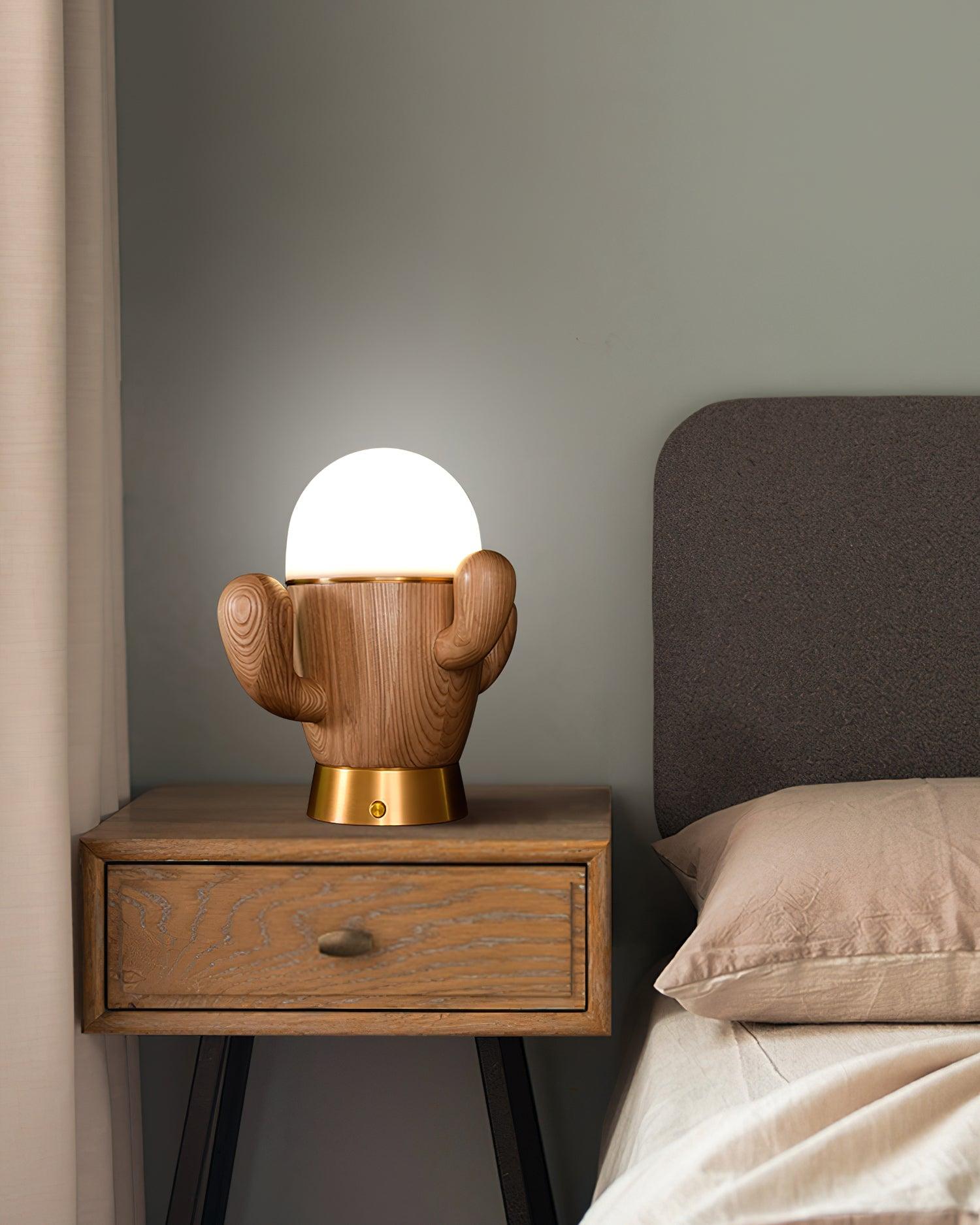Solivice Wooden Whimsical Table Lamp