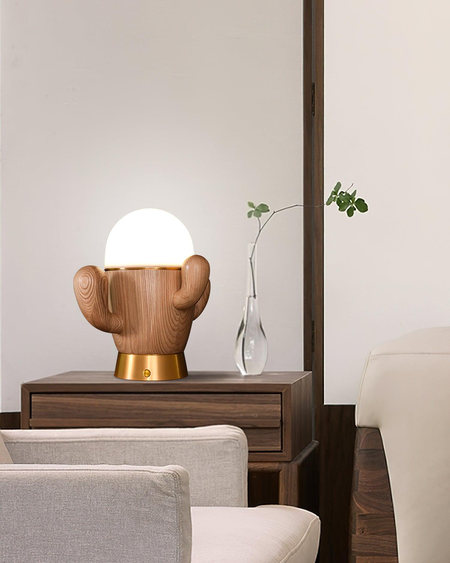 Solivice Wooden Whimsical Table Lamp