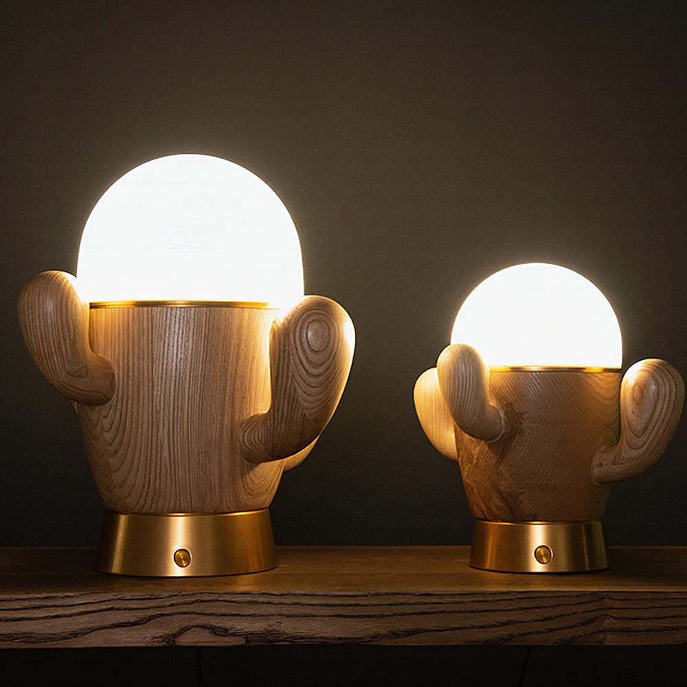 Solivice Wooden Whimsical Table Lamp