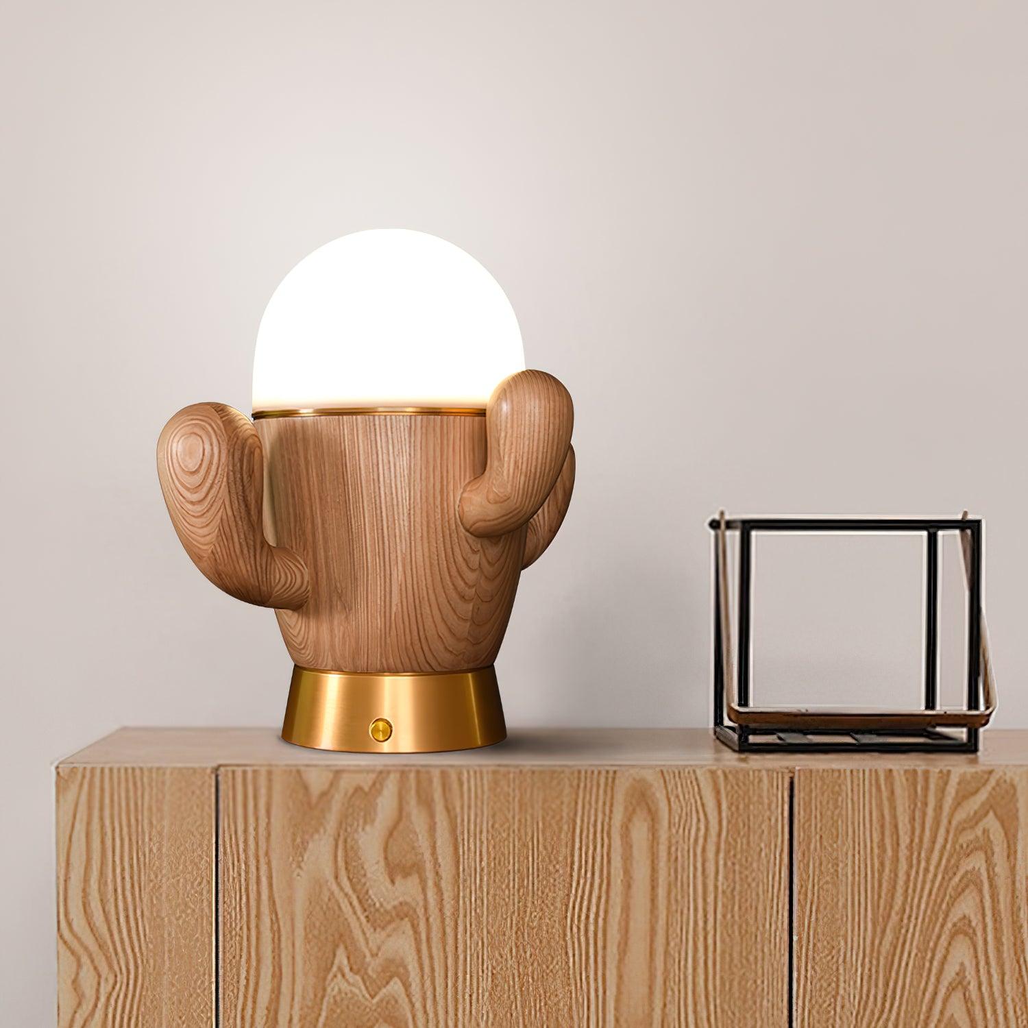 Solivice Wooden Whimsical Table Lamp