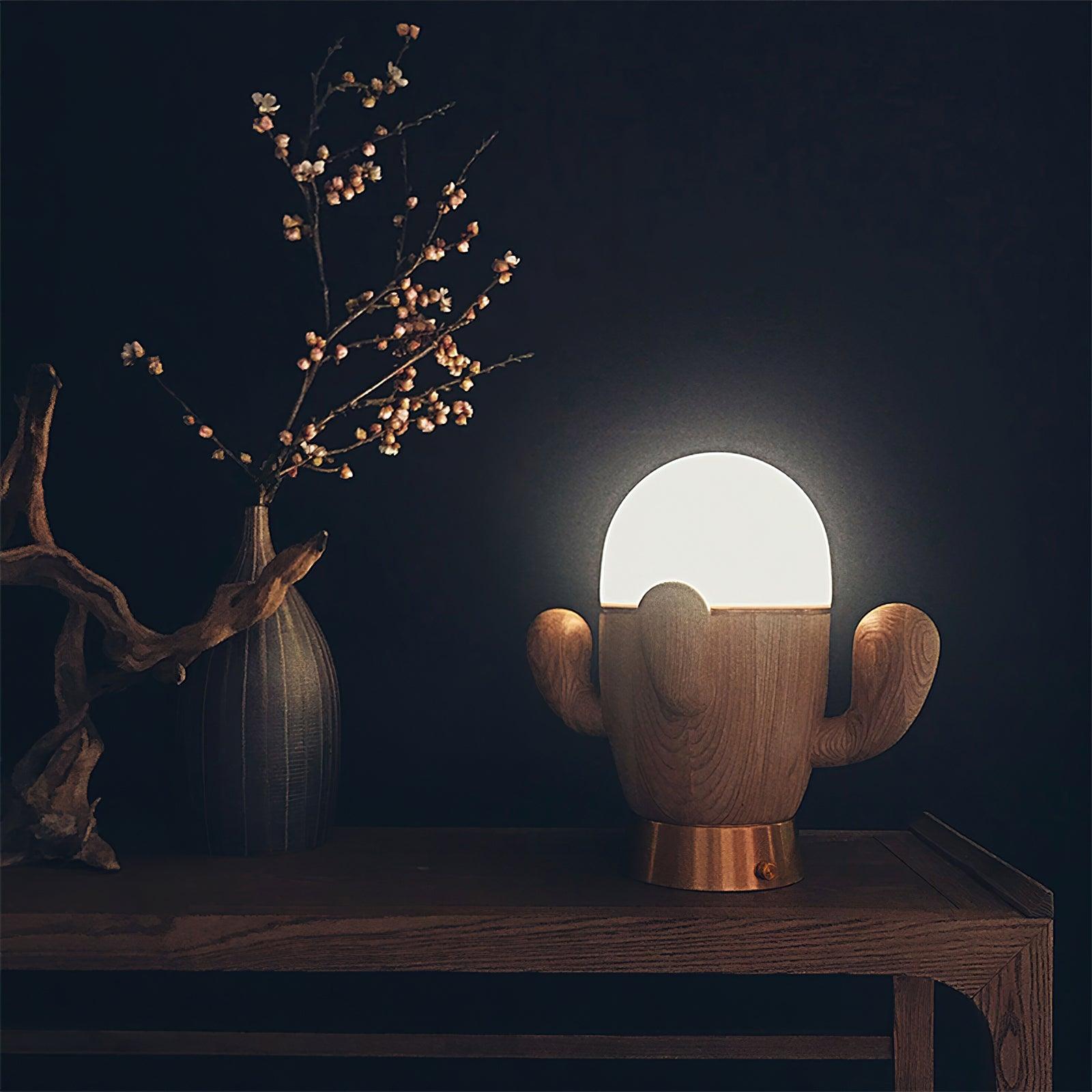 Solivice Wooden Whimsical Table Lamp
