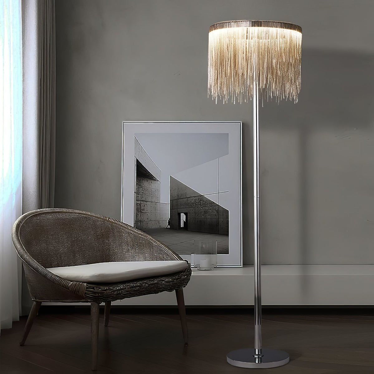Fringe Cadena Tassel Floor Lamp