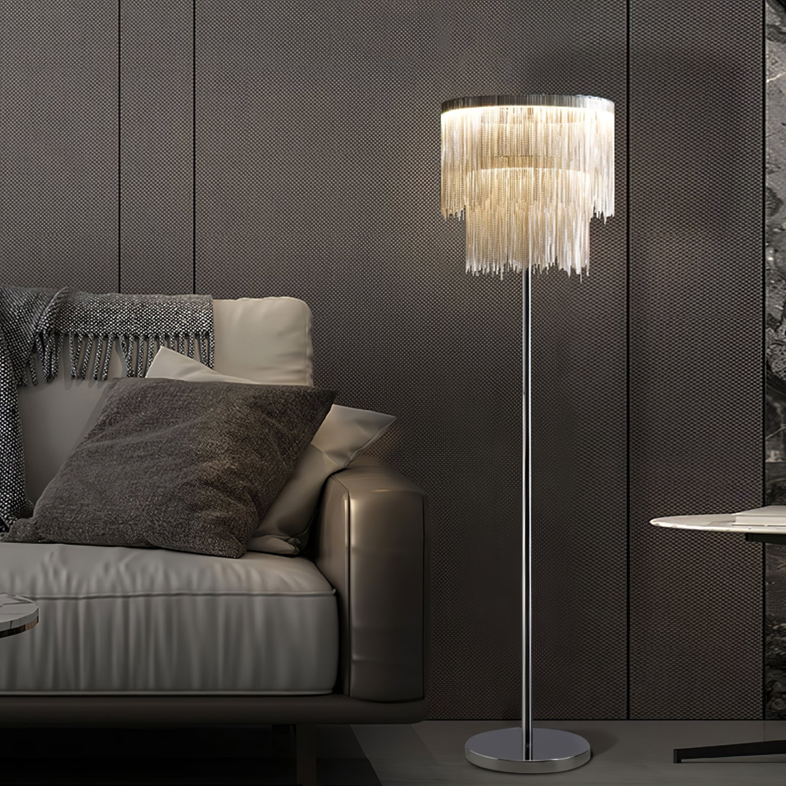 Fringe Cadena Tassel Floor Lamp