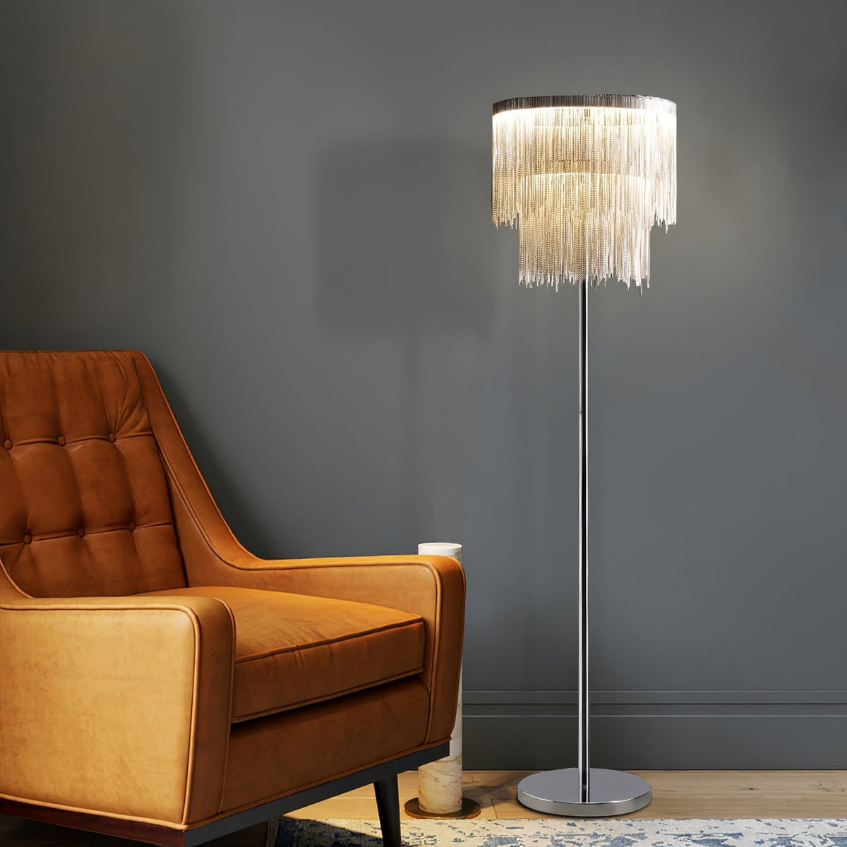 Fringe Cadena Tassel Floor Lamp
