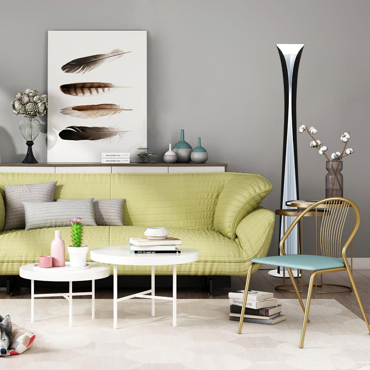 Cirvel Aluminum Futuristic Floor Lamp