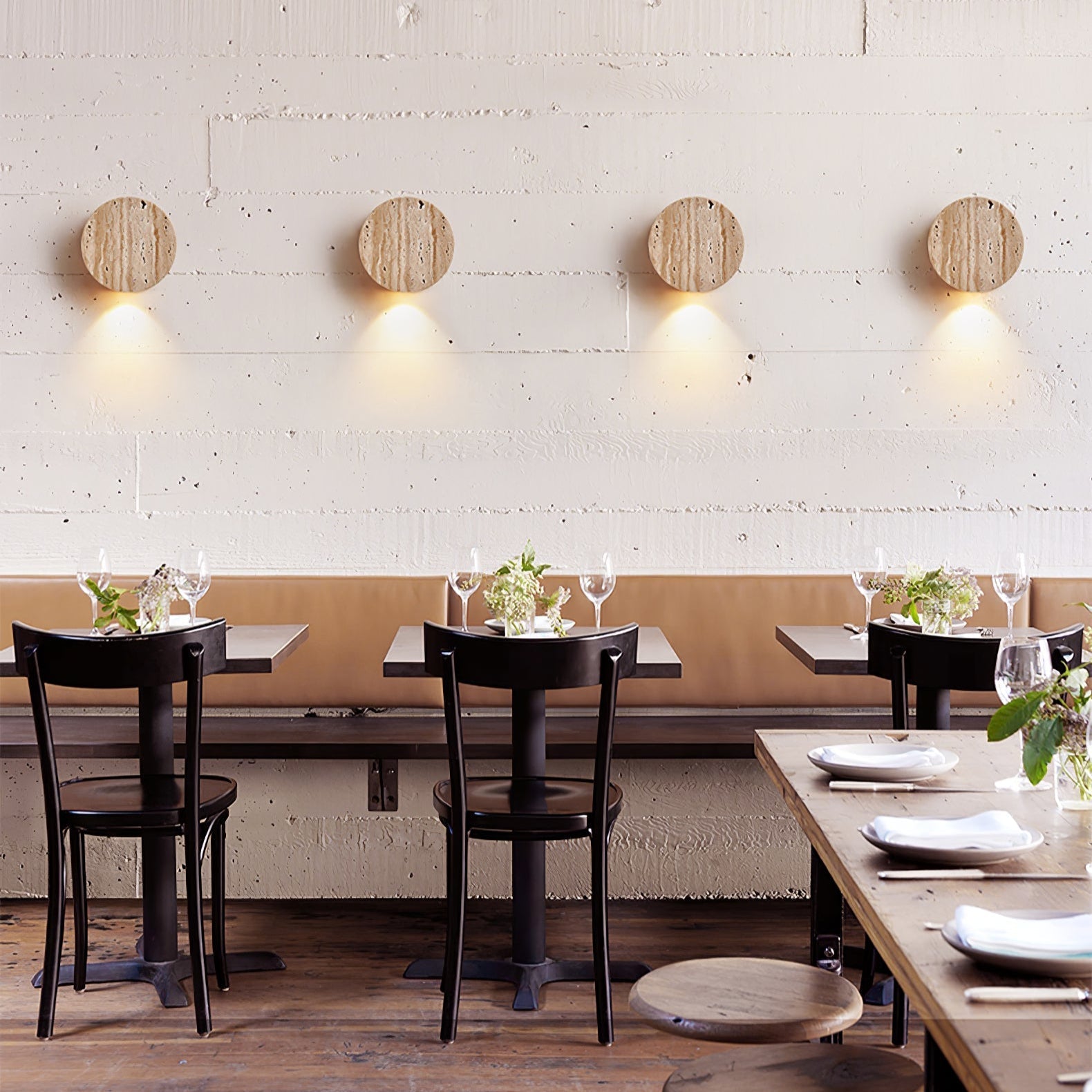 Caelan Travertine Wall Sconce - Neutral Decor