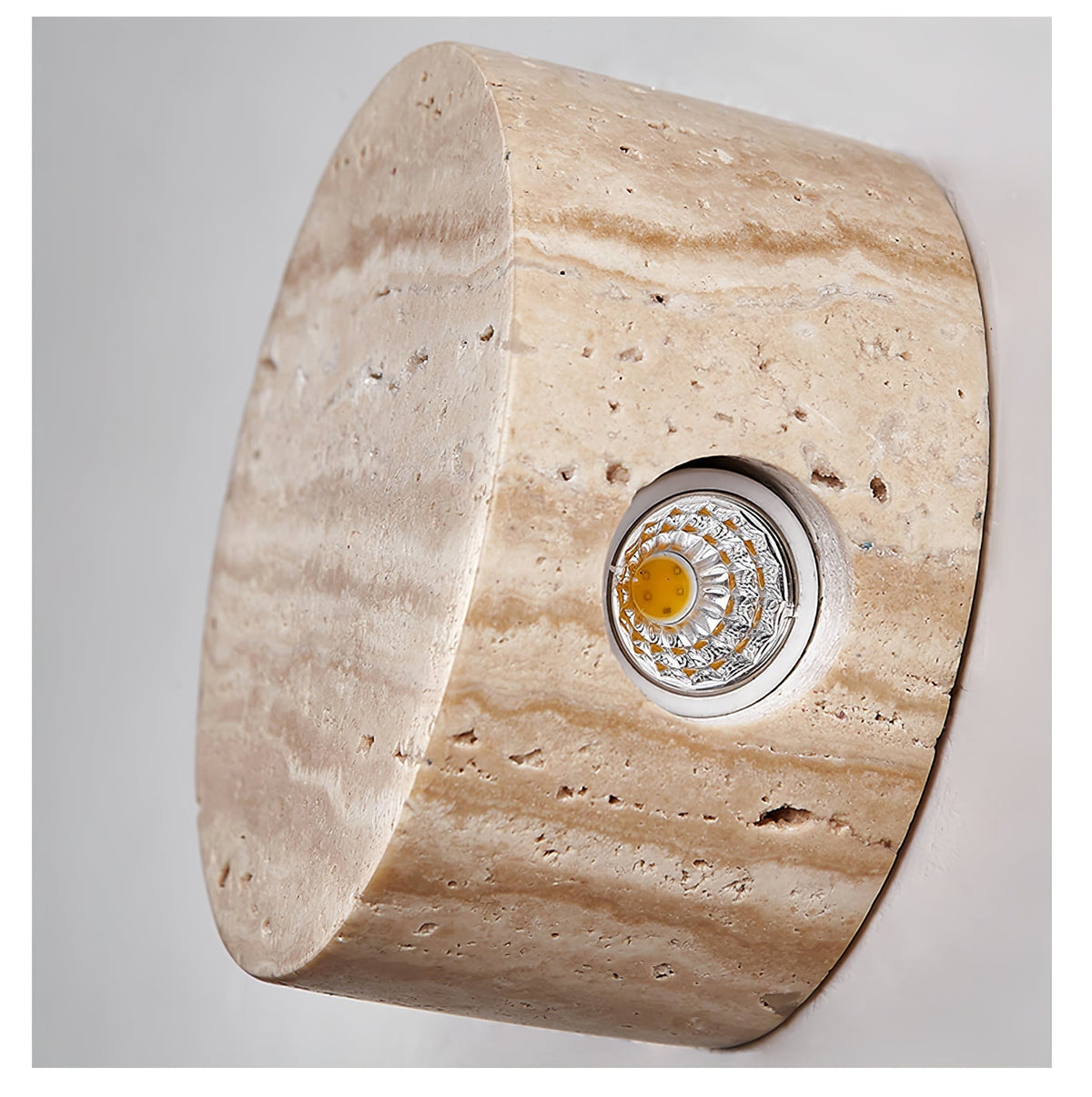 Caelan Minimalist Travertine Wall Lamp