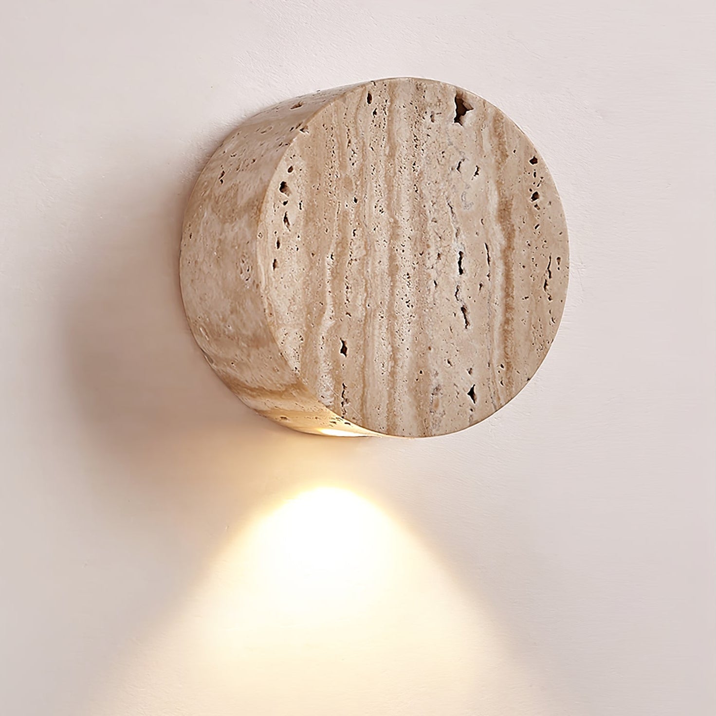 Caelan Travertine Wall Sconce - Neutral Decor