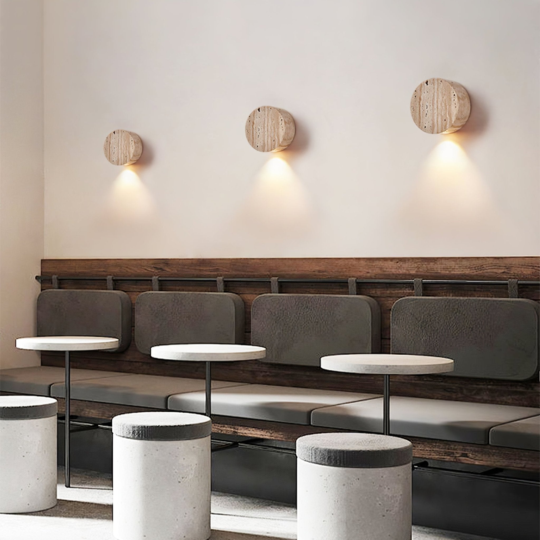 Caelan Travertine Wall Sconce - Neutral Decor