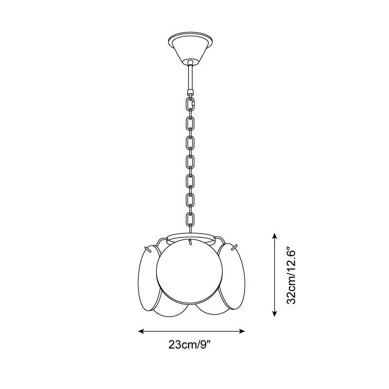 Caelina Pendant Lamp Swirling Glass Discs - Neutral Decor