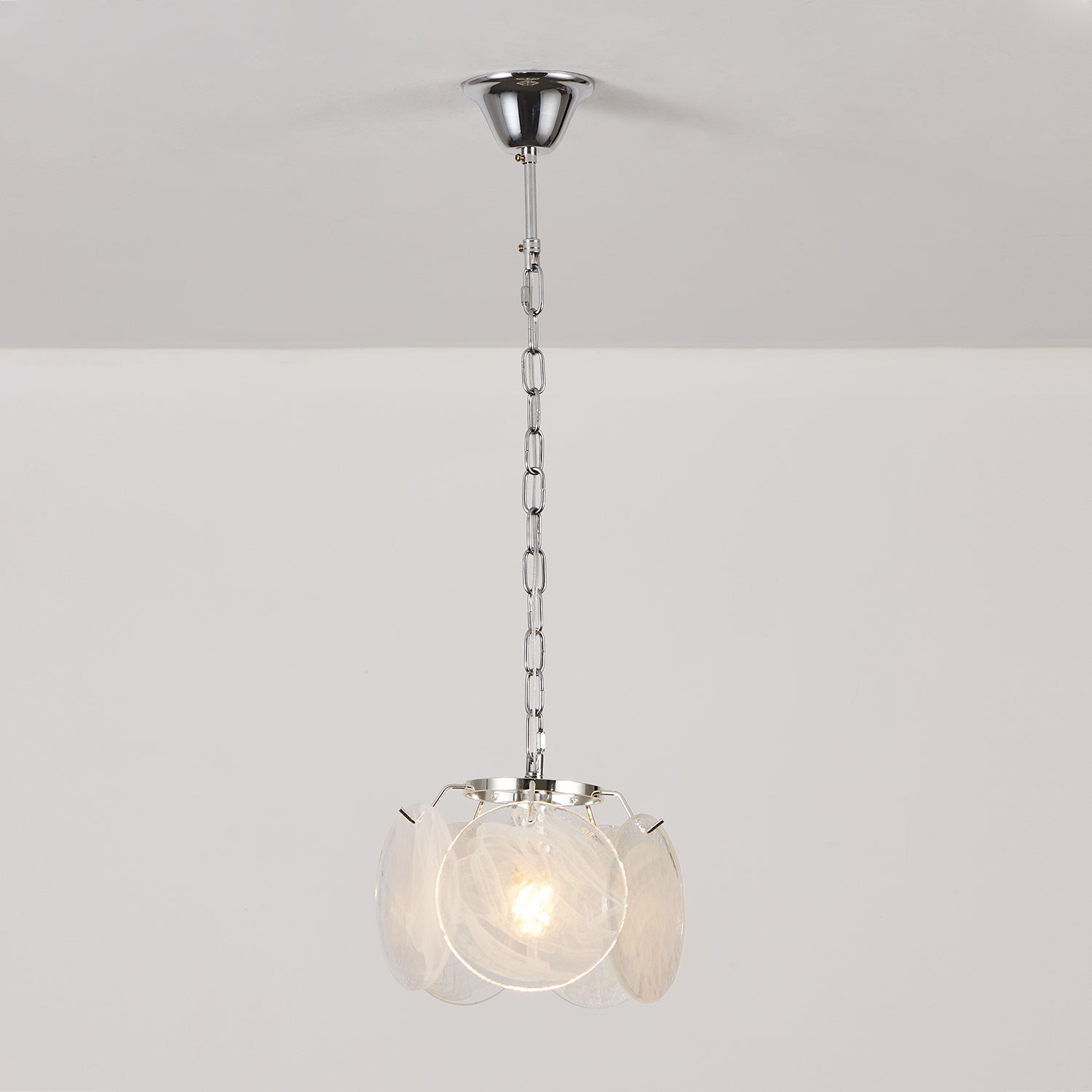 Caelina Pendant Lamp Swirling Glass Discs - Neutral Decor