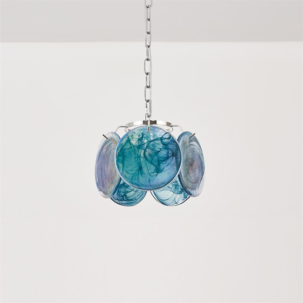 Caelina Pendant Lamp Swirling Glass Discs - Neutral Decor