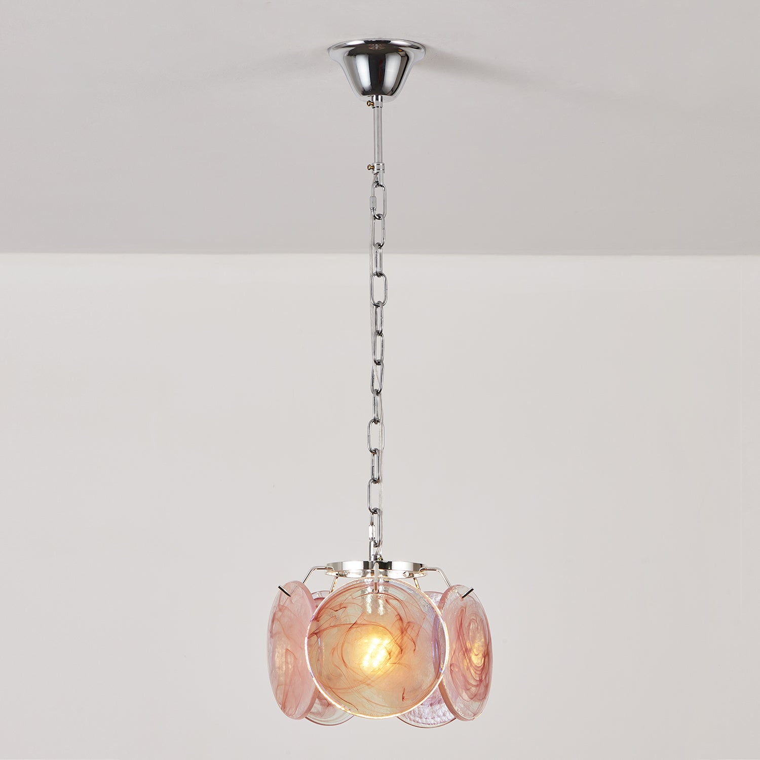 Caelina Pendant Lamp Swirling Glass Discs - Neutral Decor