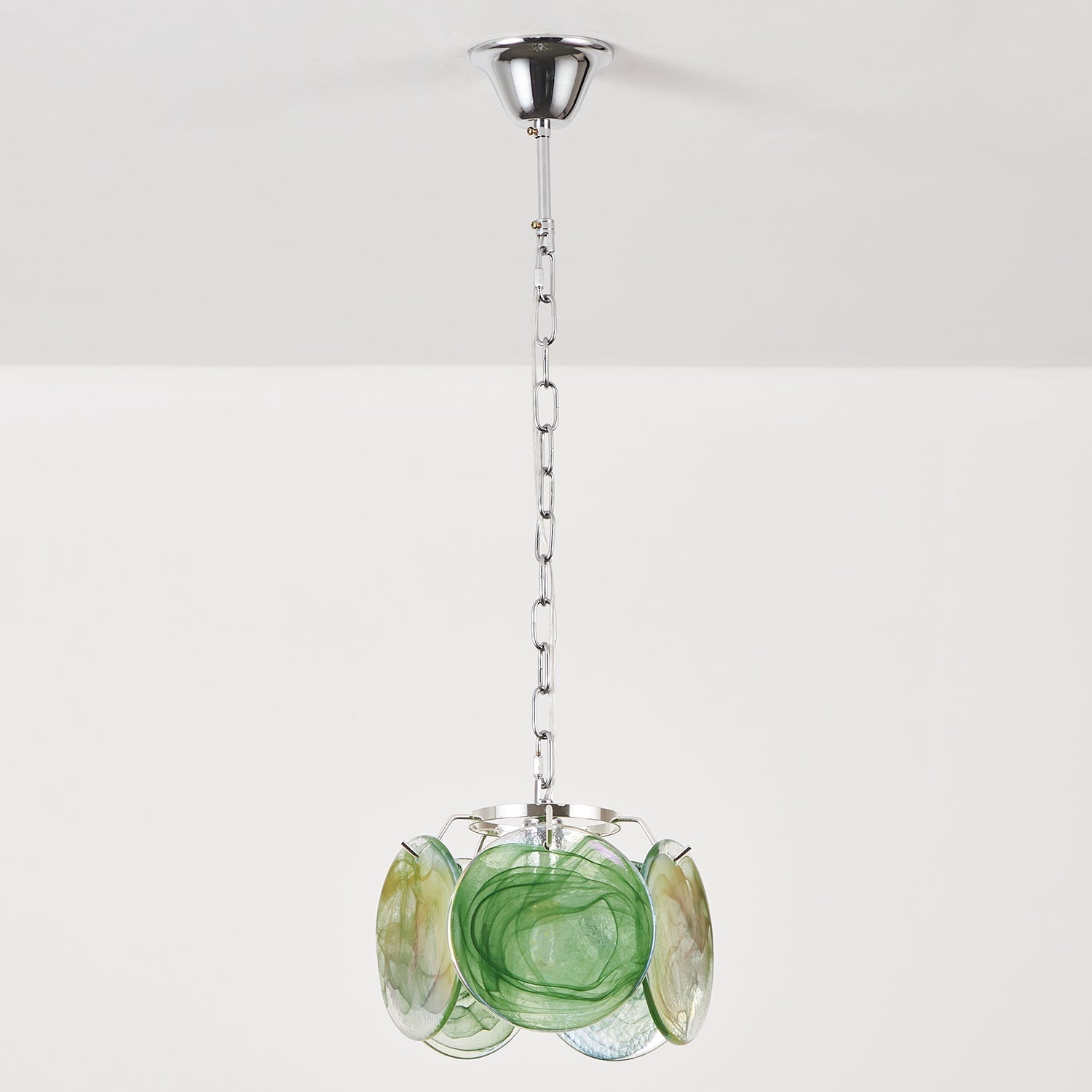 Caelina Pendant Lamp Swirling Glass Discs - Neutral Decor