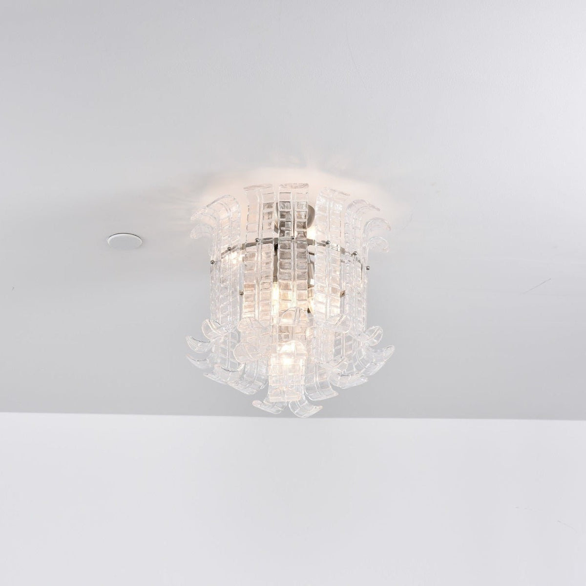 Lioreleria Ceiling Lamp Clear Murano Glass Flush Mount