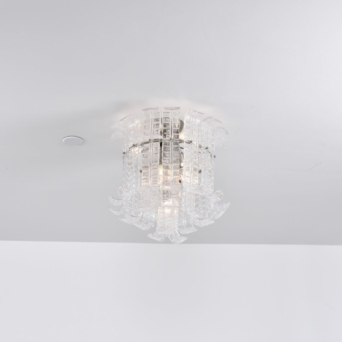 Lioreleria Ceiling Lamp Clear Murano Glass Flush Mount
