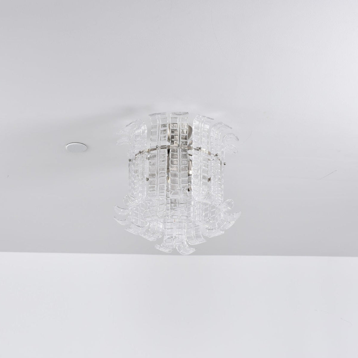 Lioreleria Ceiling Lamp Clear Murano Glass Flush Mount