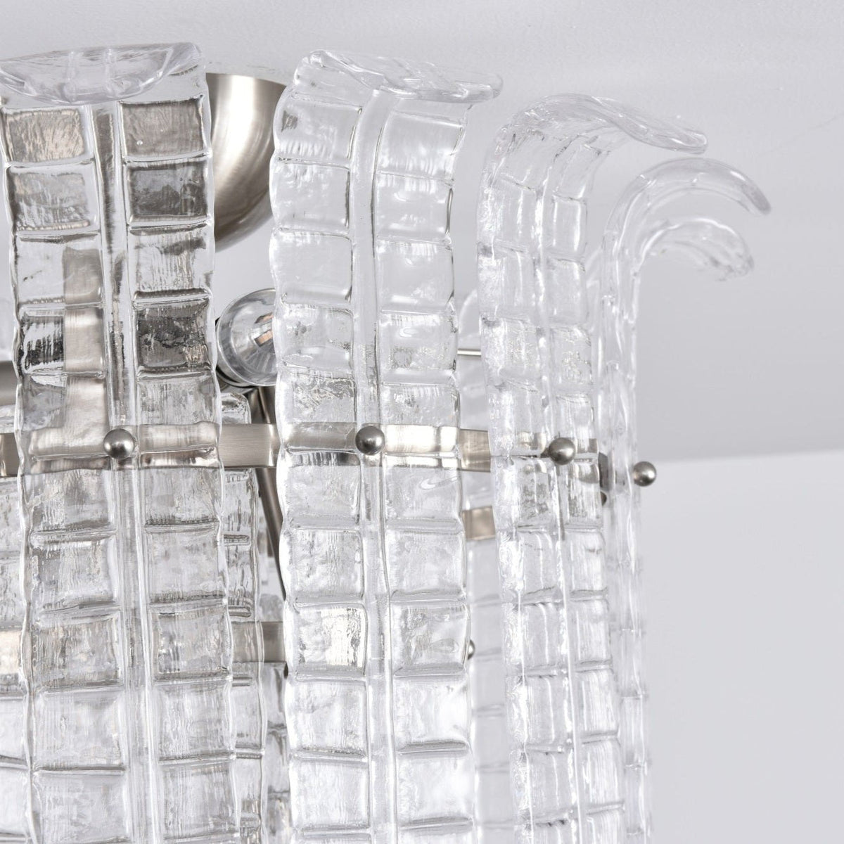 Lioreleria Ceiling Lamp Clear Murano Glass Flush Mount