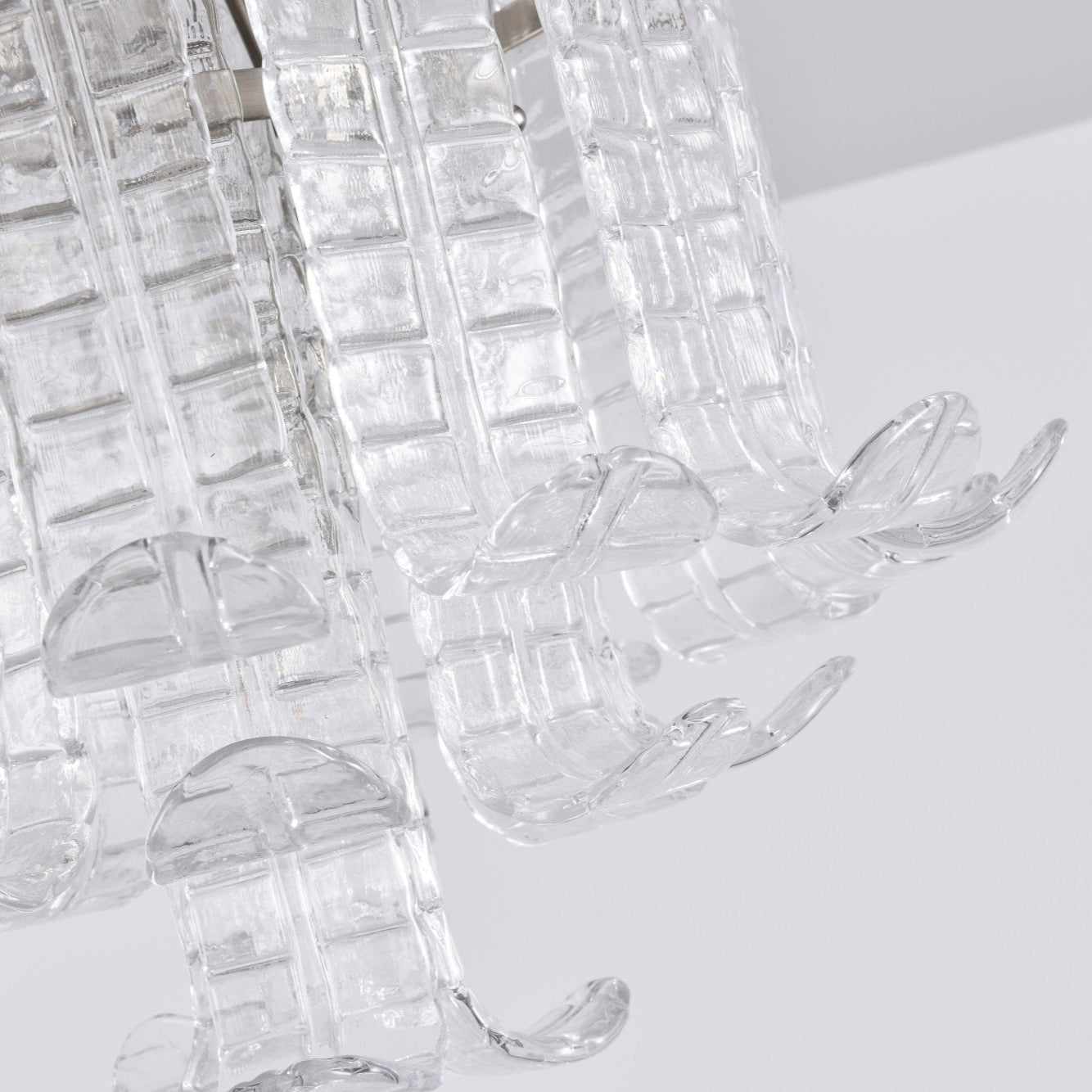 Lioreleria Ceiling Lamp Clear Murano Glass Flush Mount
