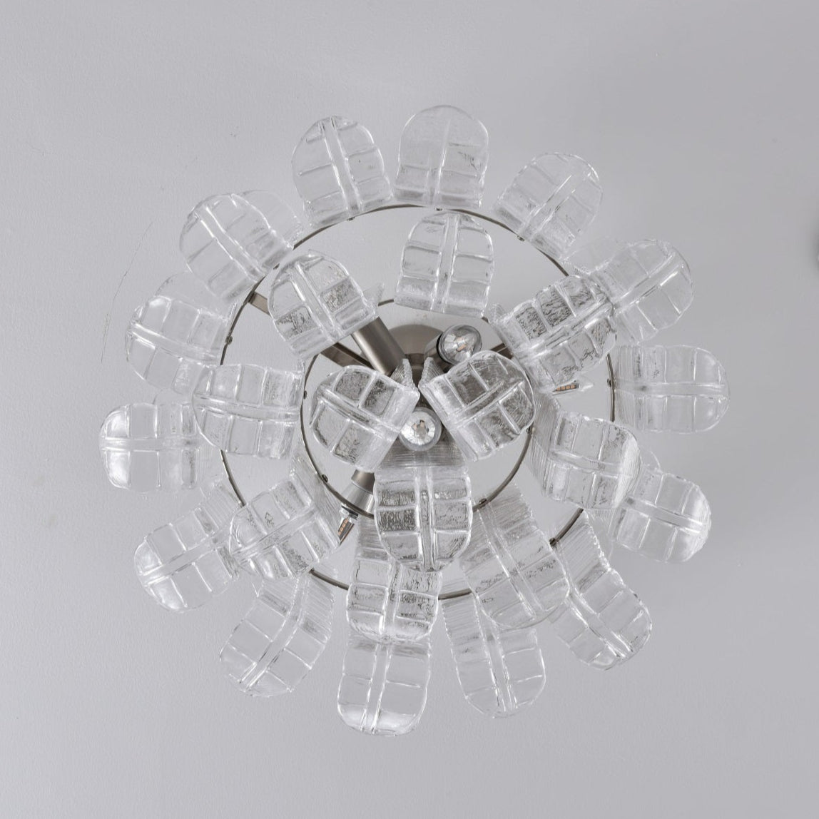 Lioreleria Ceiling Lamp Clear Murano Glass Flush Mount