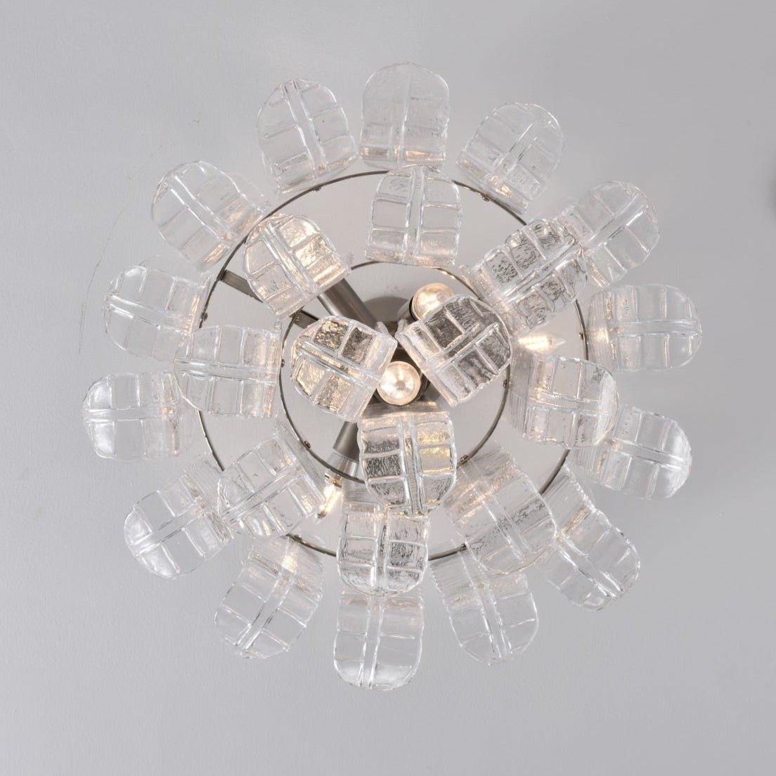 Lioreleria Ceiling Lamp Clear Murano Glass Flush Mount