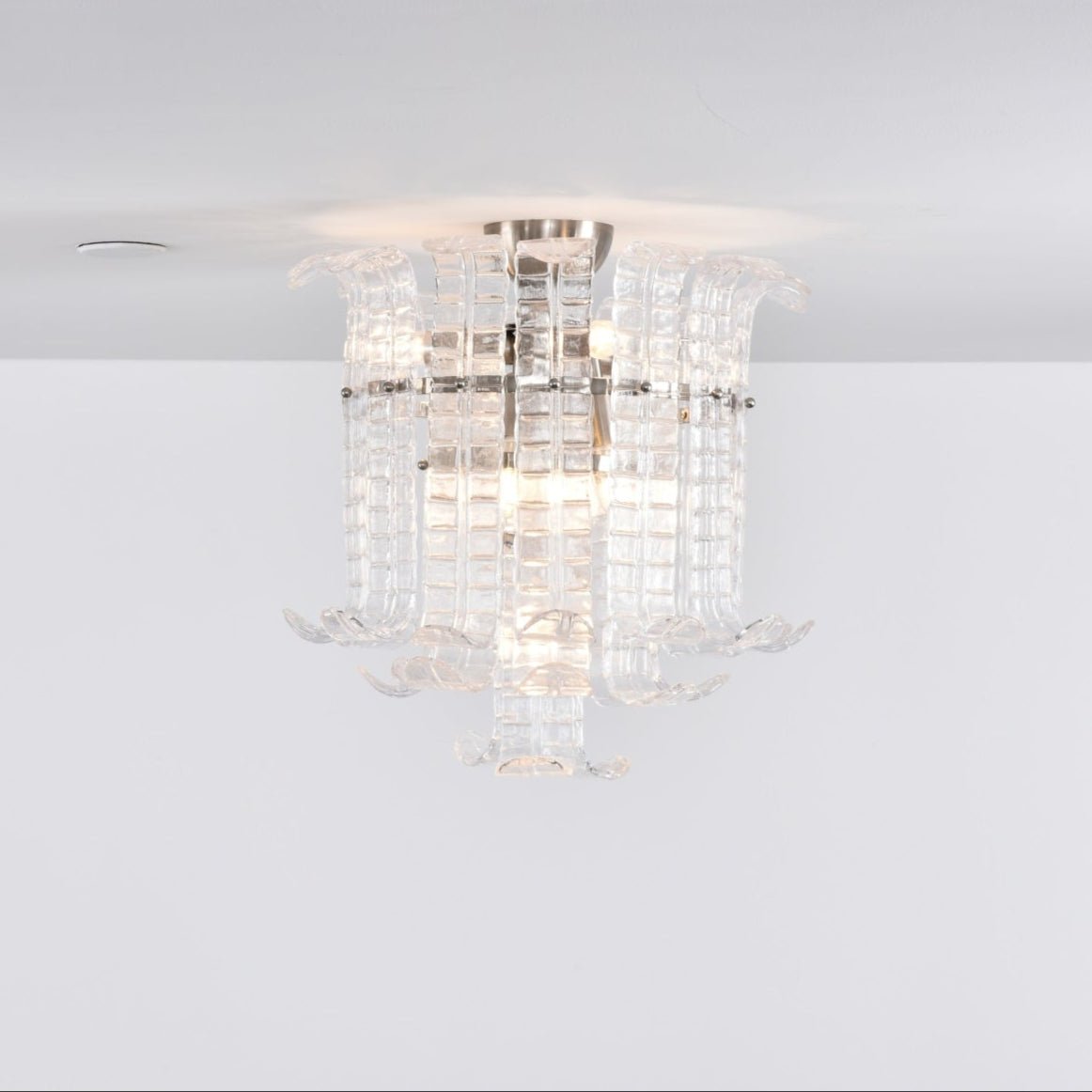 Lioreleria Ceiling Lamp Clear Murano Glass Flush Mount