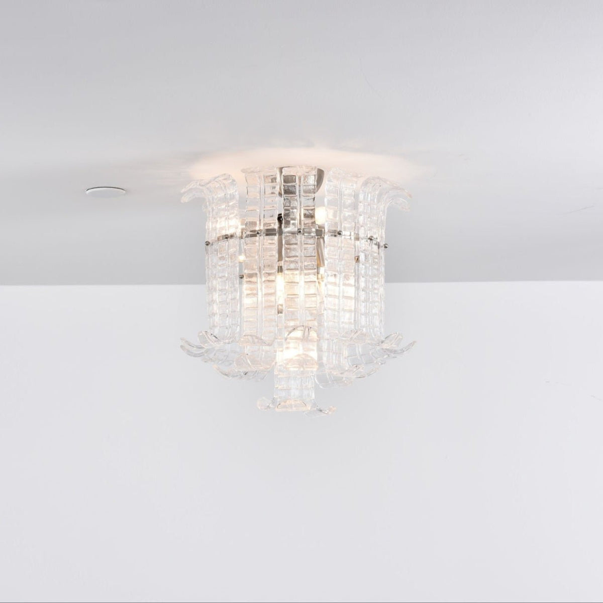 Lioreleria Ceiling Lamp Clear Murano Glass Flush Mount