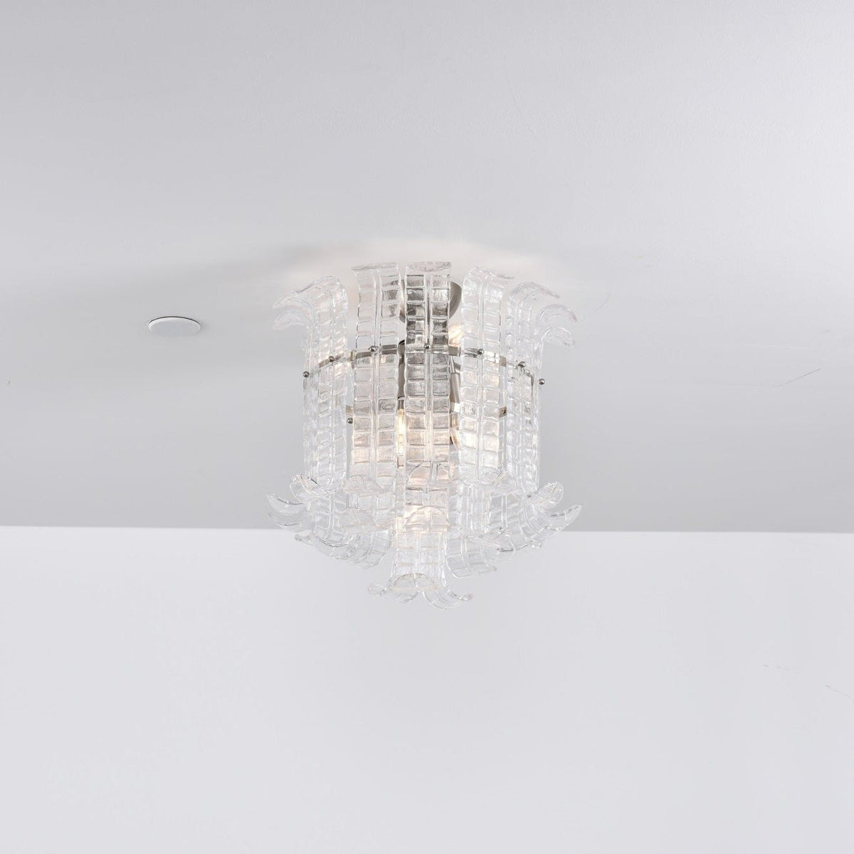 Lioreleria Ceiling Lamp Clear Murano Glass Flush Mount