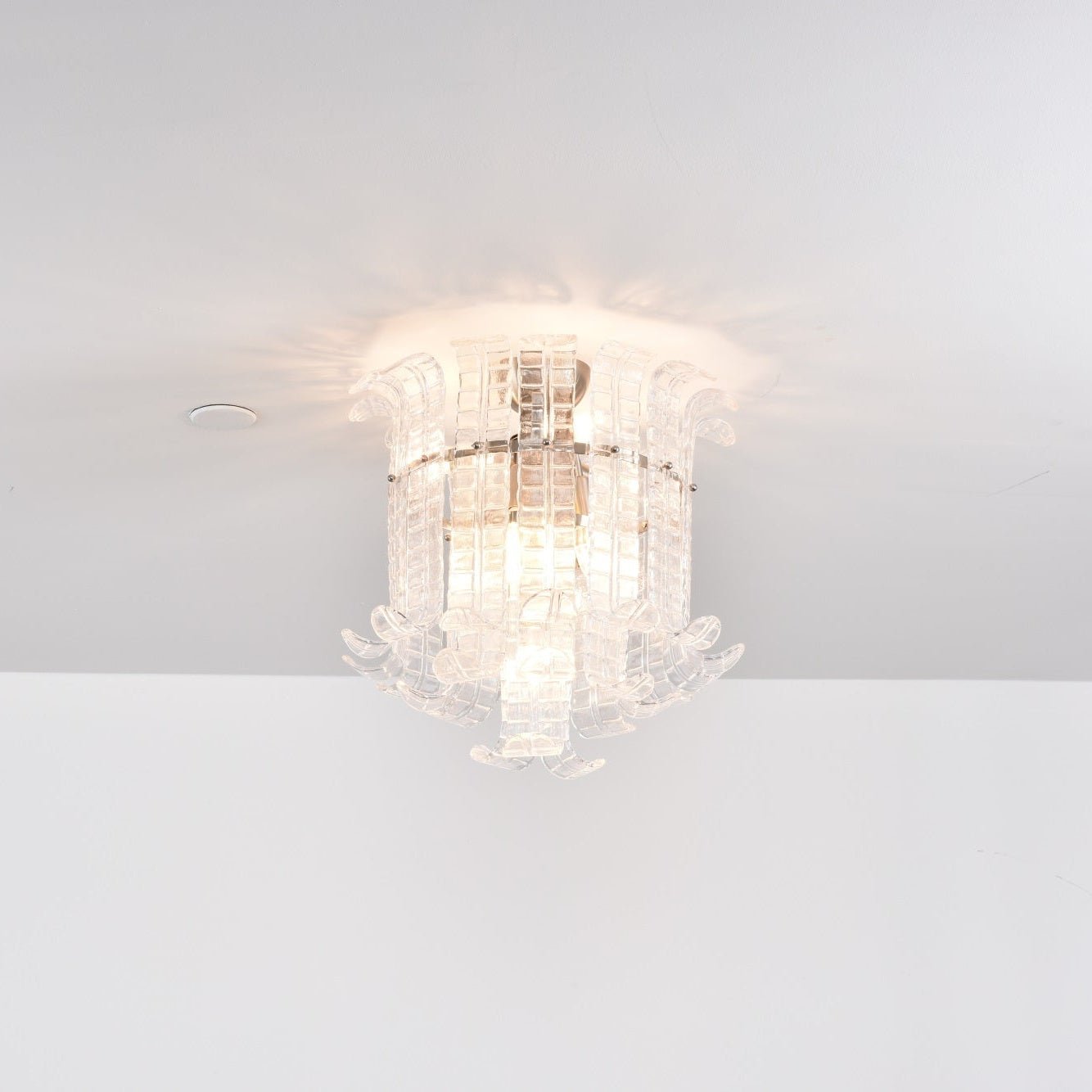 Lioreleria Ceiling Lamp Clear Murano Glass Flush Mount