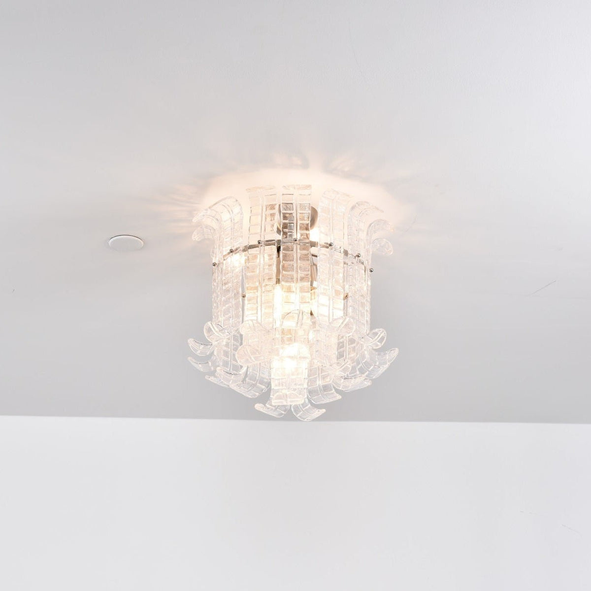 Lioreleria Ceiling Lamp Clear Murano Glass Flush Mount