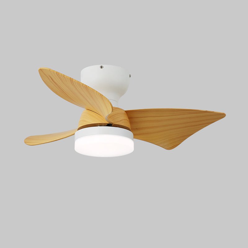Mirella Silver Wood Ceiling Fan Light