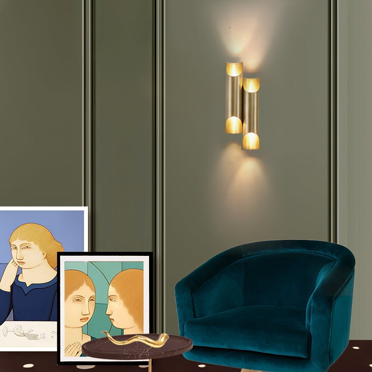 Zodoran Traditional Brass Wall Lamp