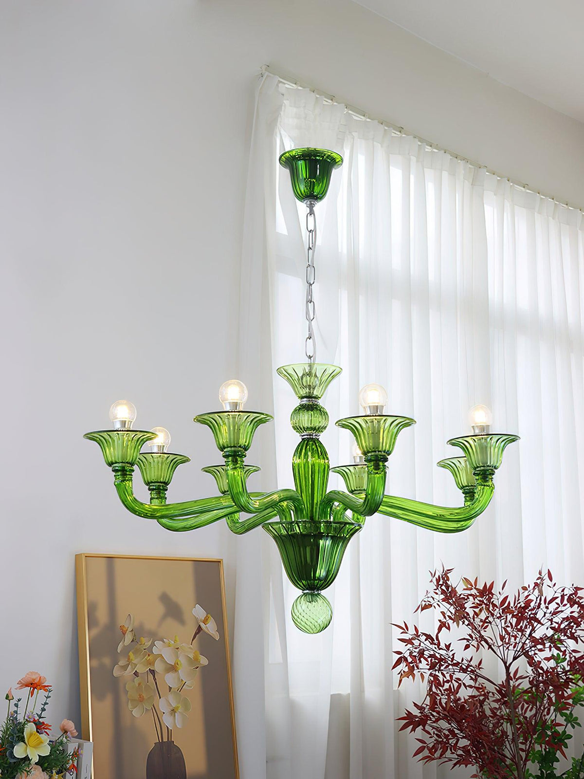 Vase Chandelier Murano Glass Exotic
