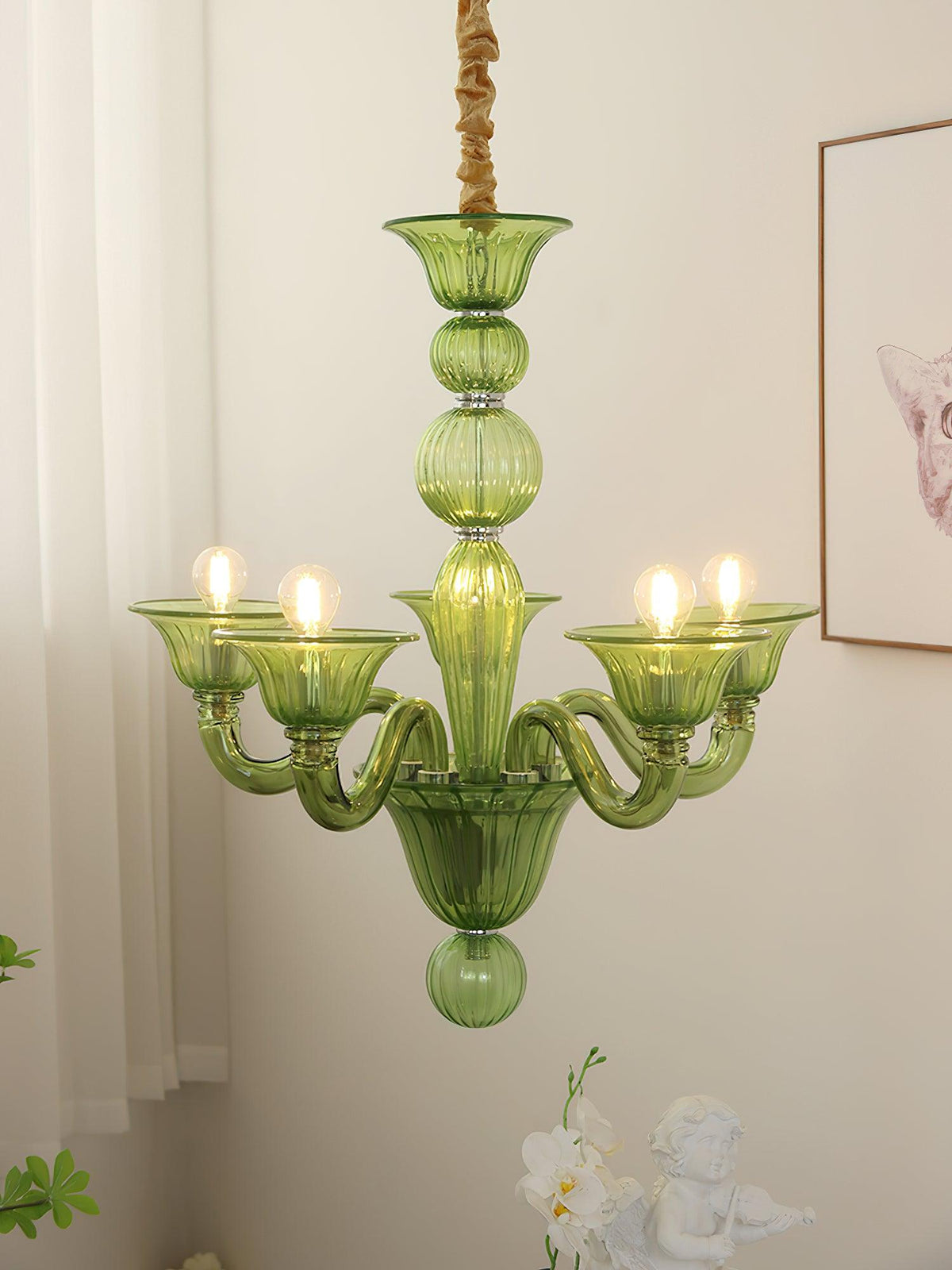 Vase Chandelier Murano Glass Exotic