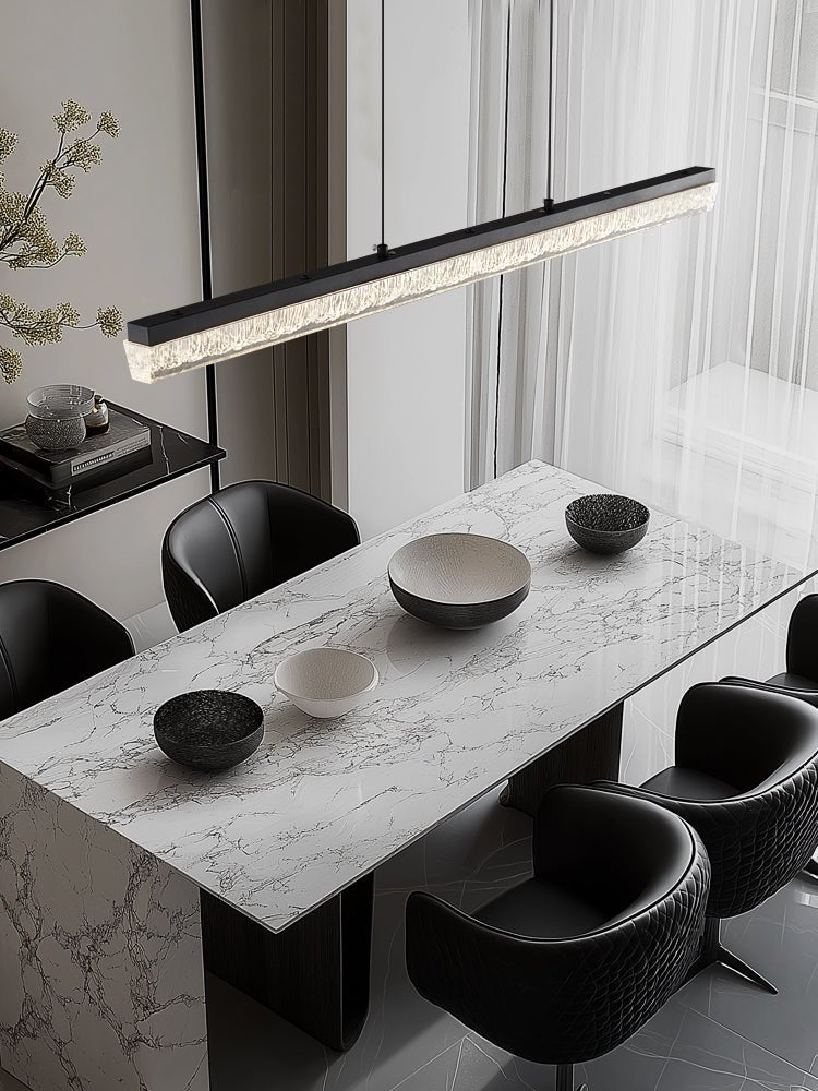 Veluielle Pendant Light Black Acrylic Linear