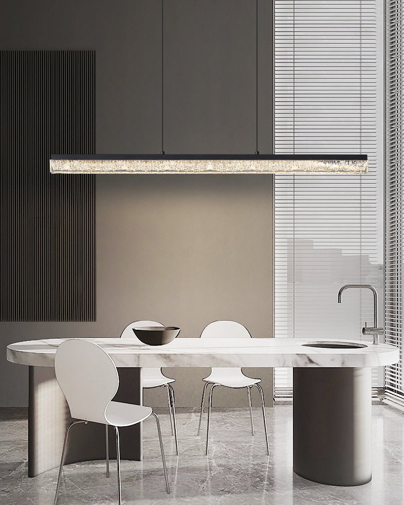 Veluielle Pendant Light Black Acrylic Linear