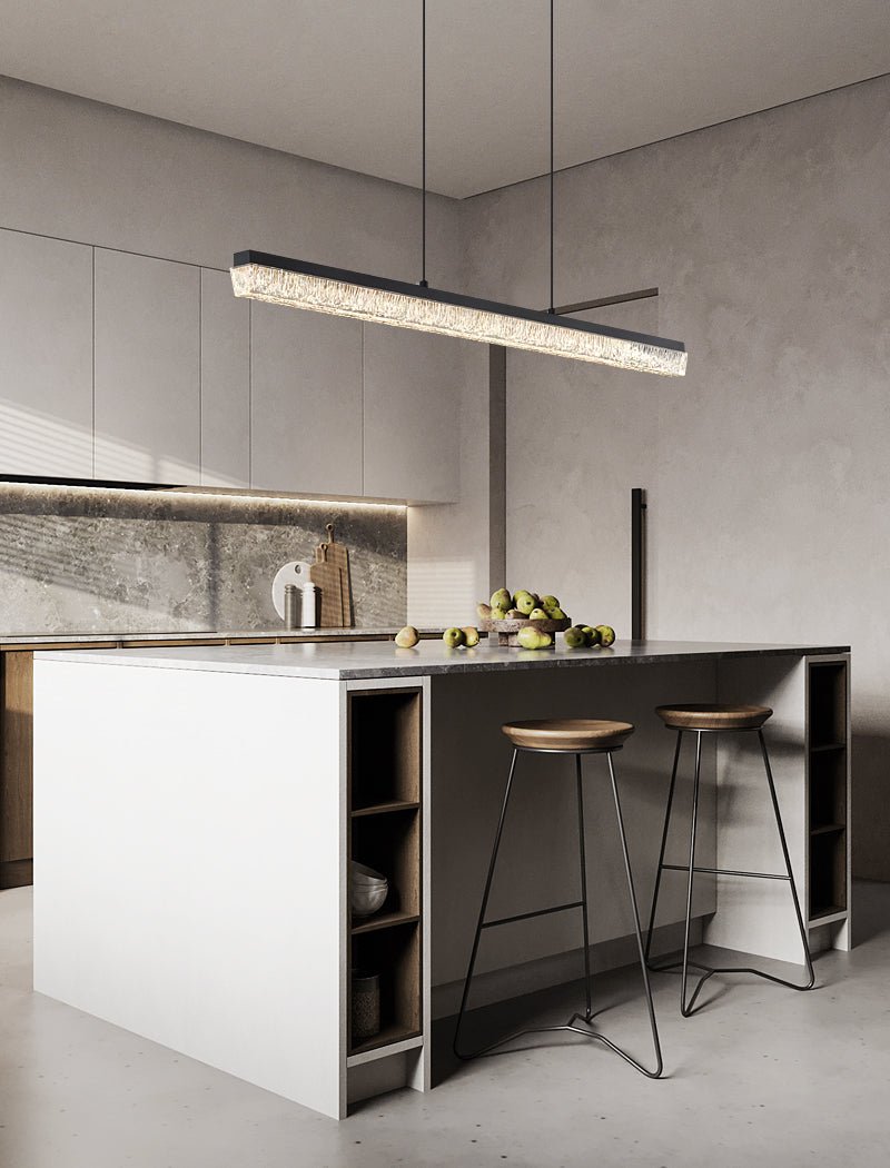 Veluielle Pendant Light Black Acrylic Linear