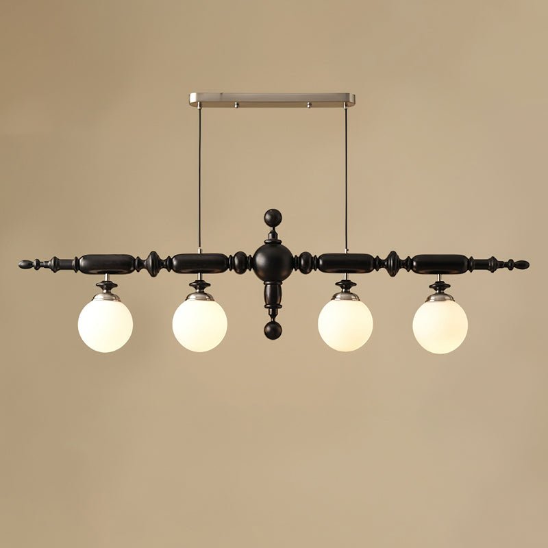 Isilira Classic Wood Glass Linear Pendant Light