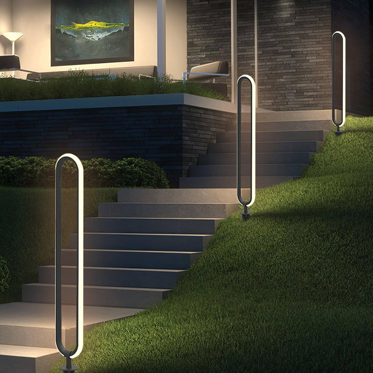 Ovalor Black Garden Outdoor Light