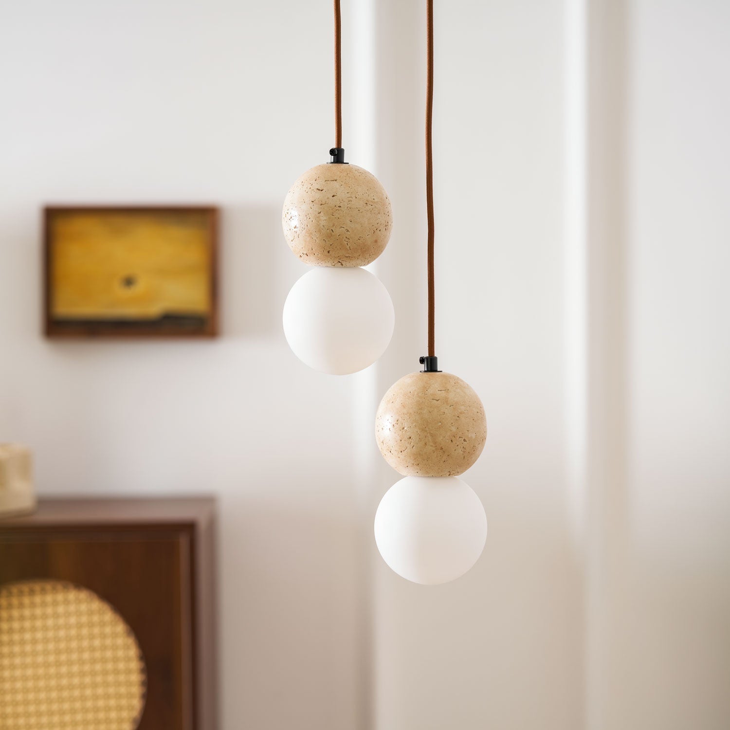 Beauview Travertine Pendant Light